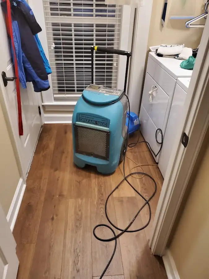 Commercial dehumidifier deployed for Flood Damage Cleanup in Solvang